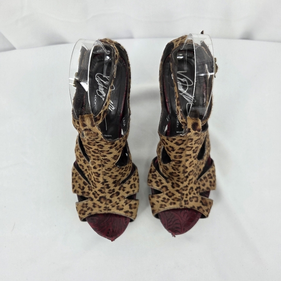 Donald J Pliner Glula Leopard platform heels Women's 6.5M - Picture 4 of 14